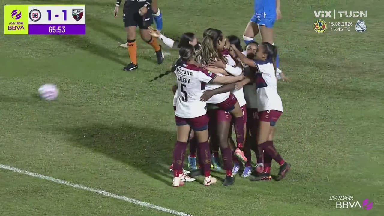 ¡Ricshya Walker se levanta y lo empata! Cruz Azul 1-1 Atlante