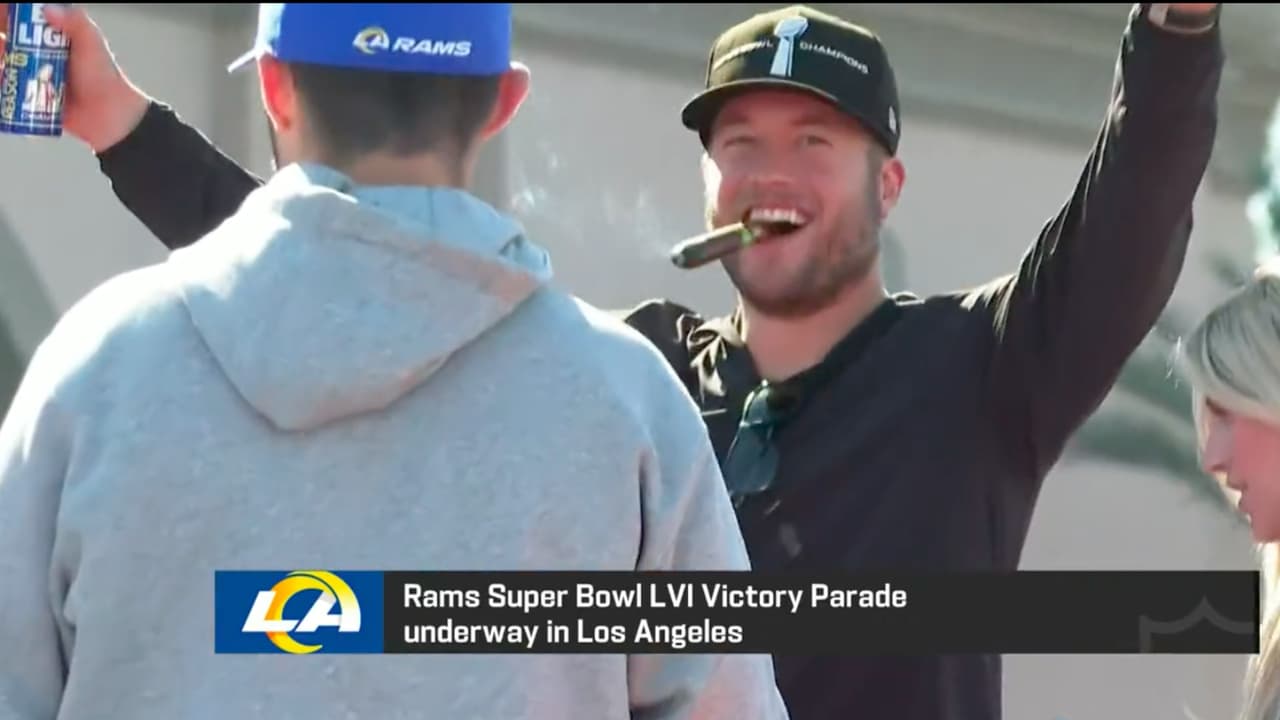 El consejo de Tom Brady a Matthew Stafford en el desfile de Rams