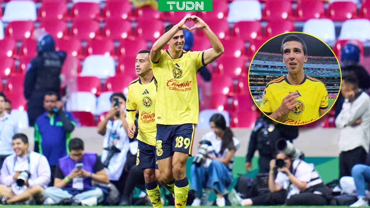 Alejandro Cárdenas dedica su primer gol con América en Primera a su familia