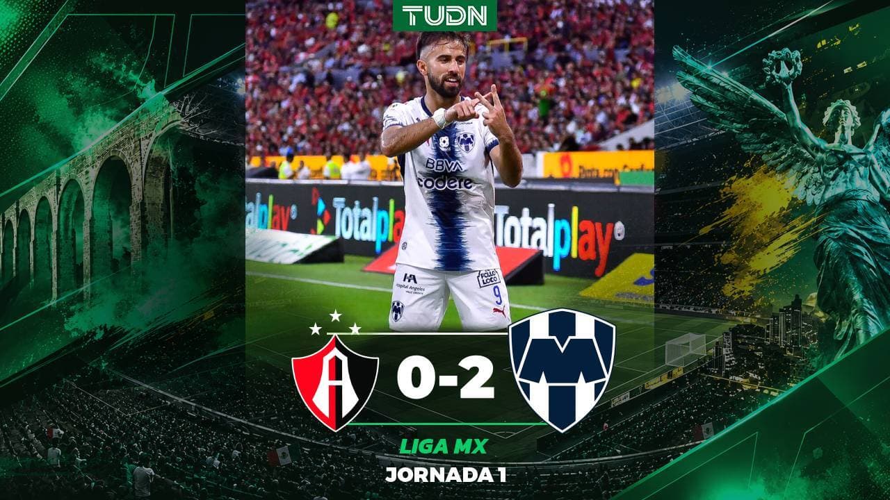 Resumen | Atlas vs. Monterrey: Lluvia de tarjetas y victoria de Rayados