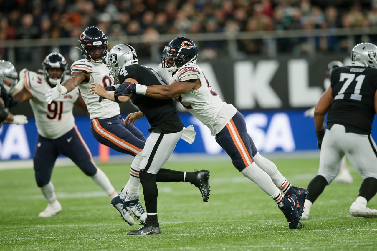 Los Raiders vencieron 24-21 a los Chicago Bears, en el estadio del Tottenham en Londres, y se ponen 3-2 en la temporada.
