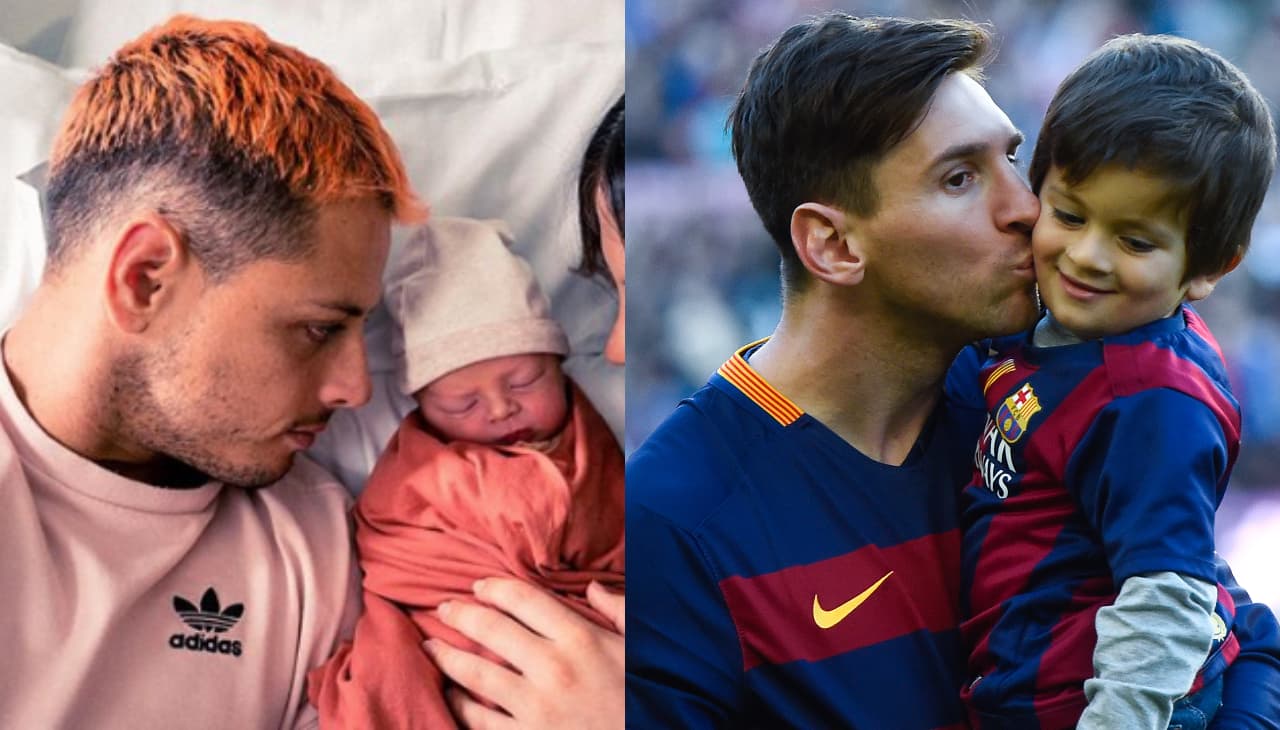 Momentos en los que se ve a las grandes figuras del fútbol mundial juntos a sus hijos, en un recuerdo en medio de la celebración del Día del Padre.