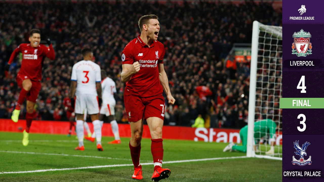 De 'Panzazo': Liverpool rescató triunfo ante Crystal Palace
