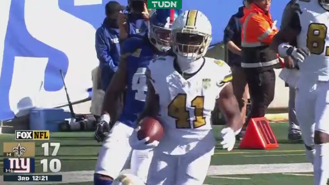 ¡Touchdown y récord para Alvin Kamara de los New Orleans Saints!