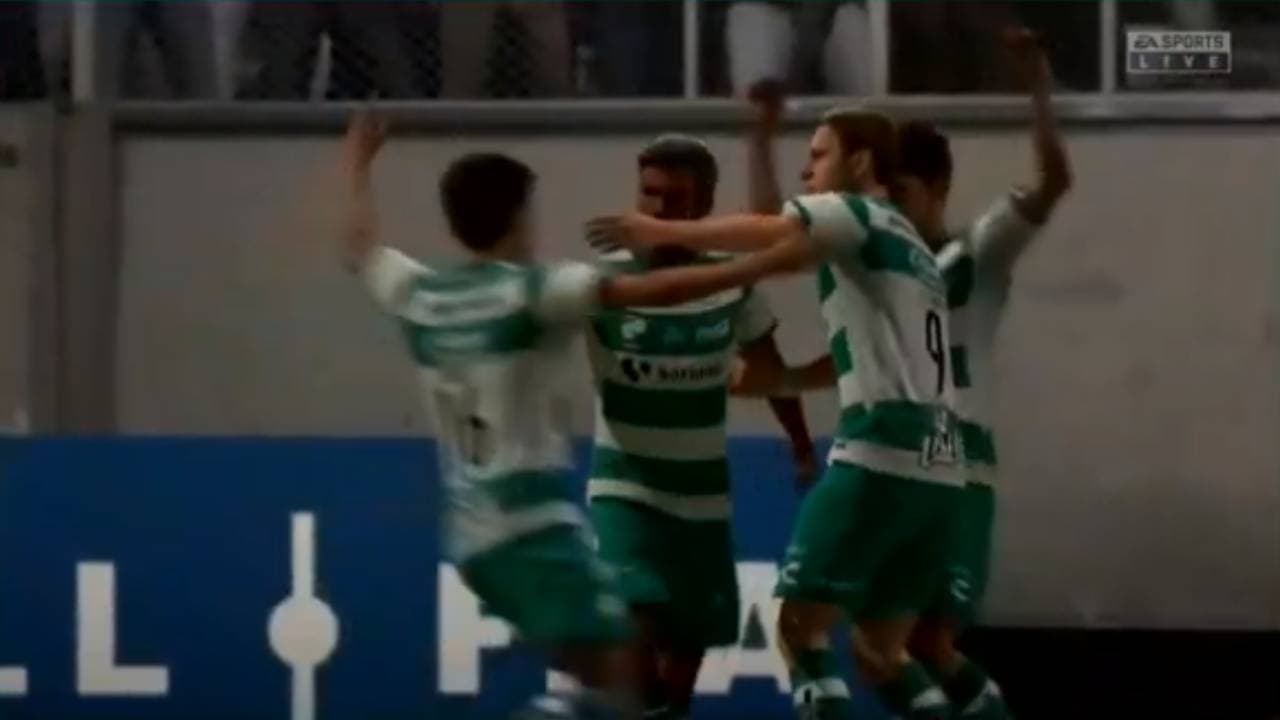 Santos falló un penal y el empate a un gol pone en peligro su clasificación a la Fiesta Grande del futbol virtual.