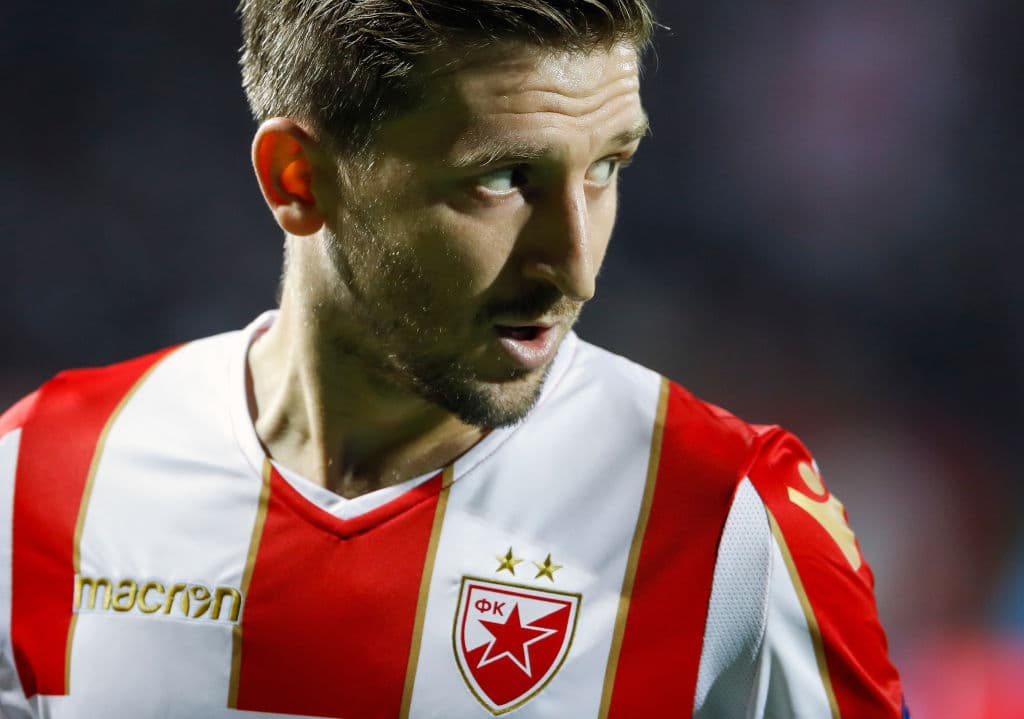 BELGRADE, SERBIA - SEPTEMBER 18: Marko Marin of Crvena Zvezda looks on during the Group C match of the UEFA Champions League between Crvena Zvezda Belgrade and SSC Napoli at Rajko Mitic Stadium on September 18, 2018 in Belgrade, Serbia. (Photo by Srdjan Stevanovic/Getty Images)