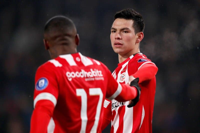 Hirving Lozano jugó 74 minutos, anotó dos goles e hizo una asistencia, llegando a 10 tantos en la temporada de la Eredivisie.