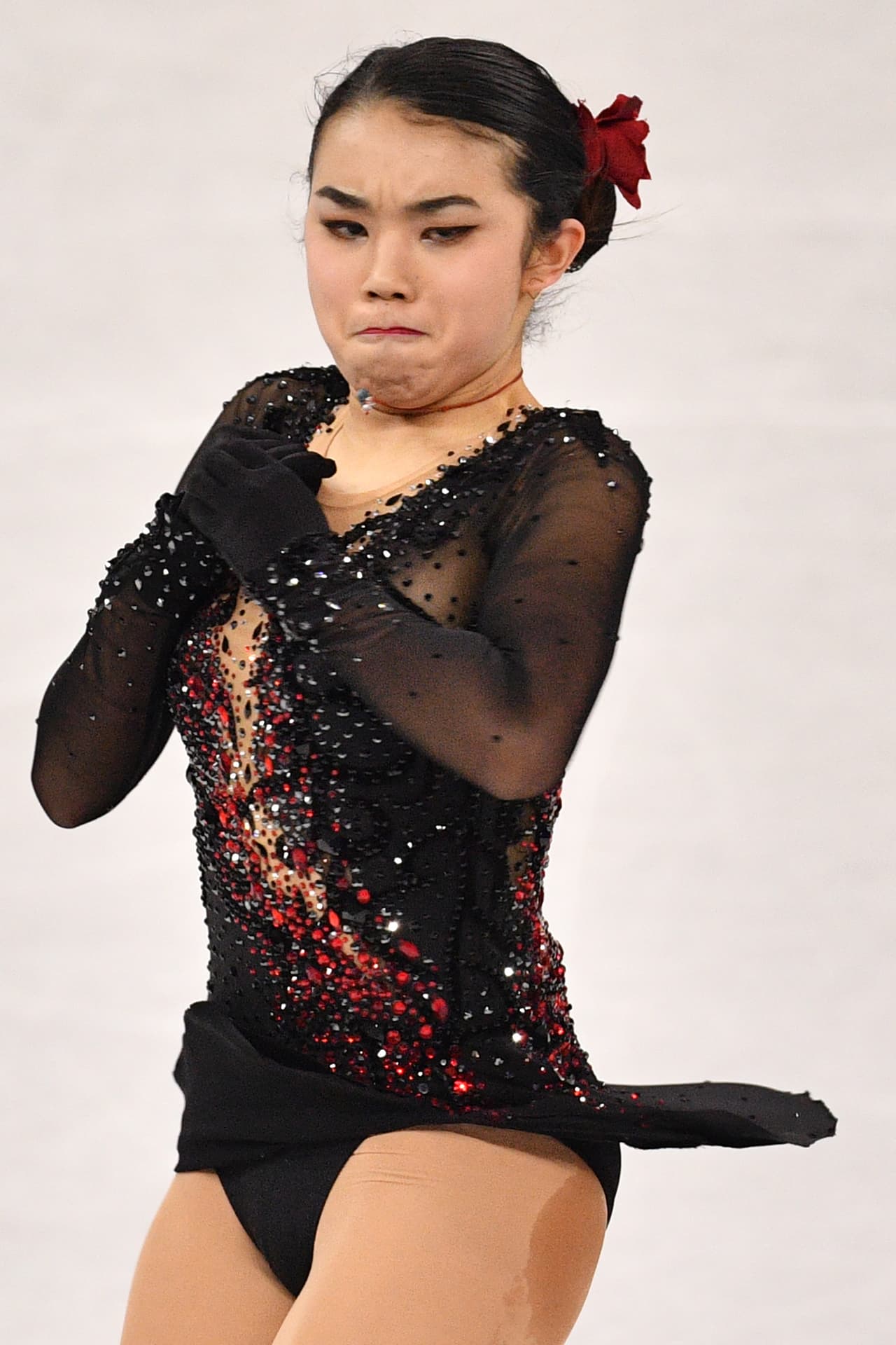 Karen Chen del equipo de los Estados Unidos.