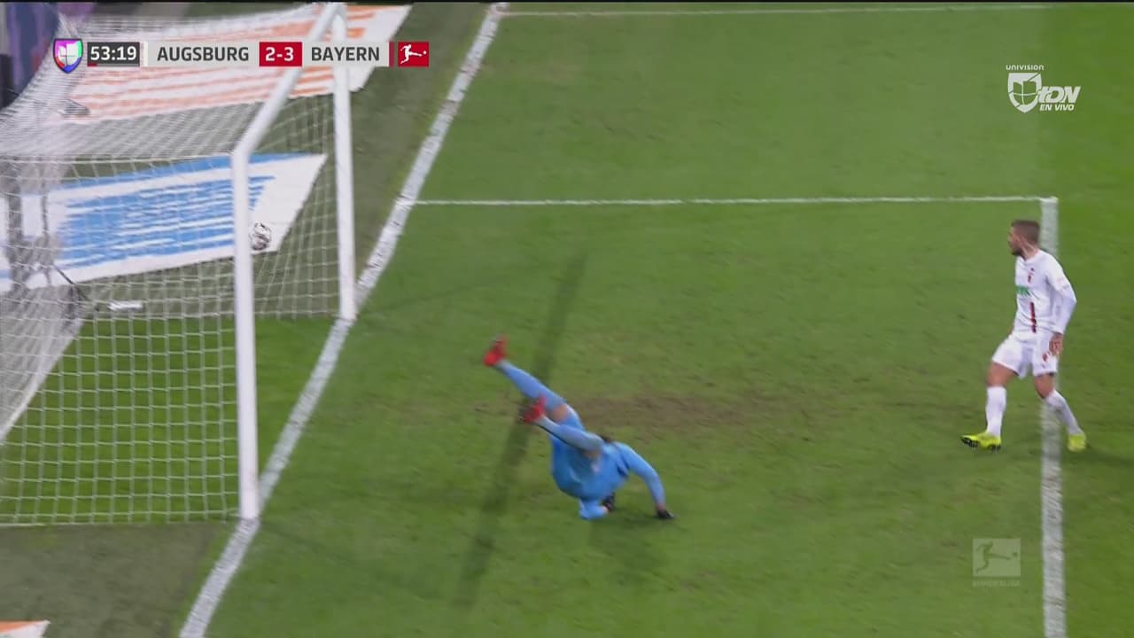 David Alaba con gran definición pone el marcador 2-3 a favor del Múnich