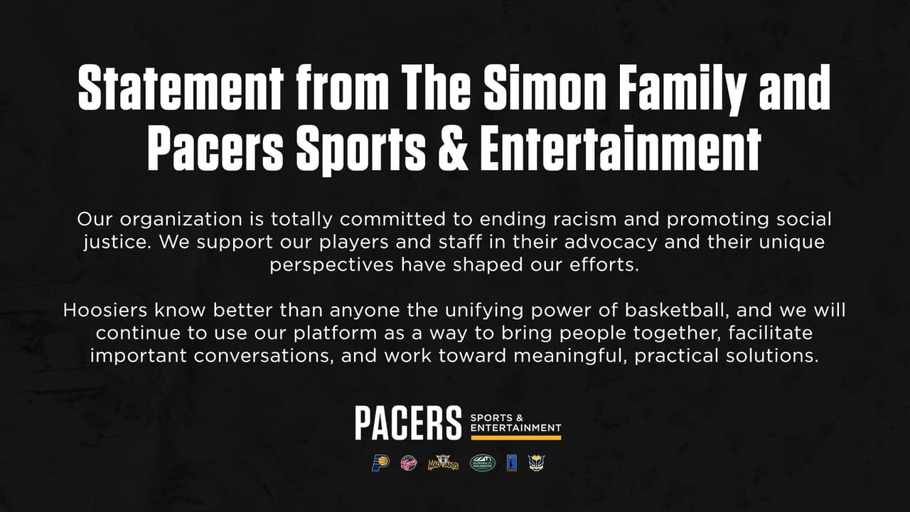 Indiana Pacers | Tras el caso de Jacob Blake, estos equipos se pronunciaron en contra del racismo a través de sus cuentas de redes sociales.