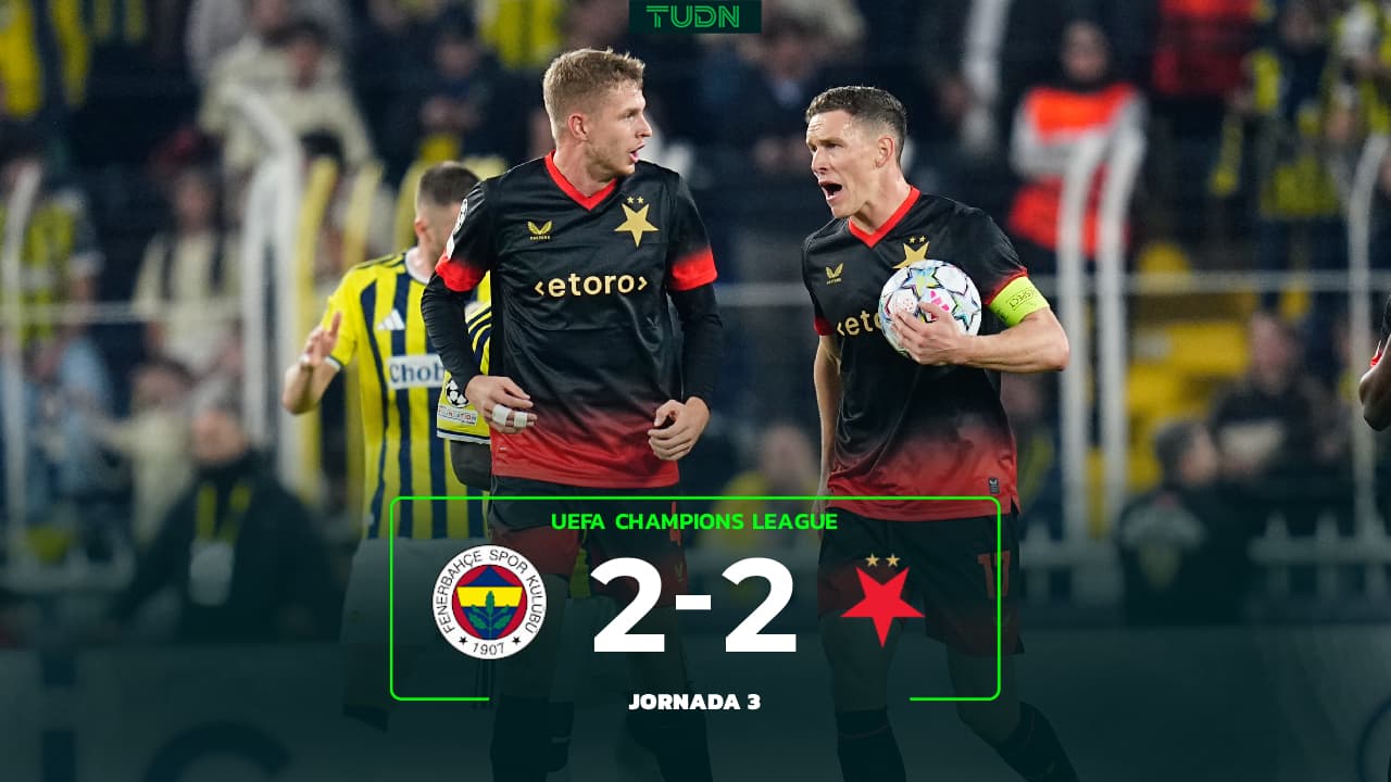 Slavia Praga arrebata de último minuto la victoria a Fenerbahce 