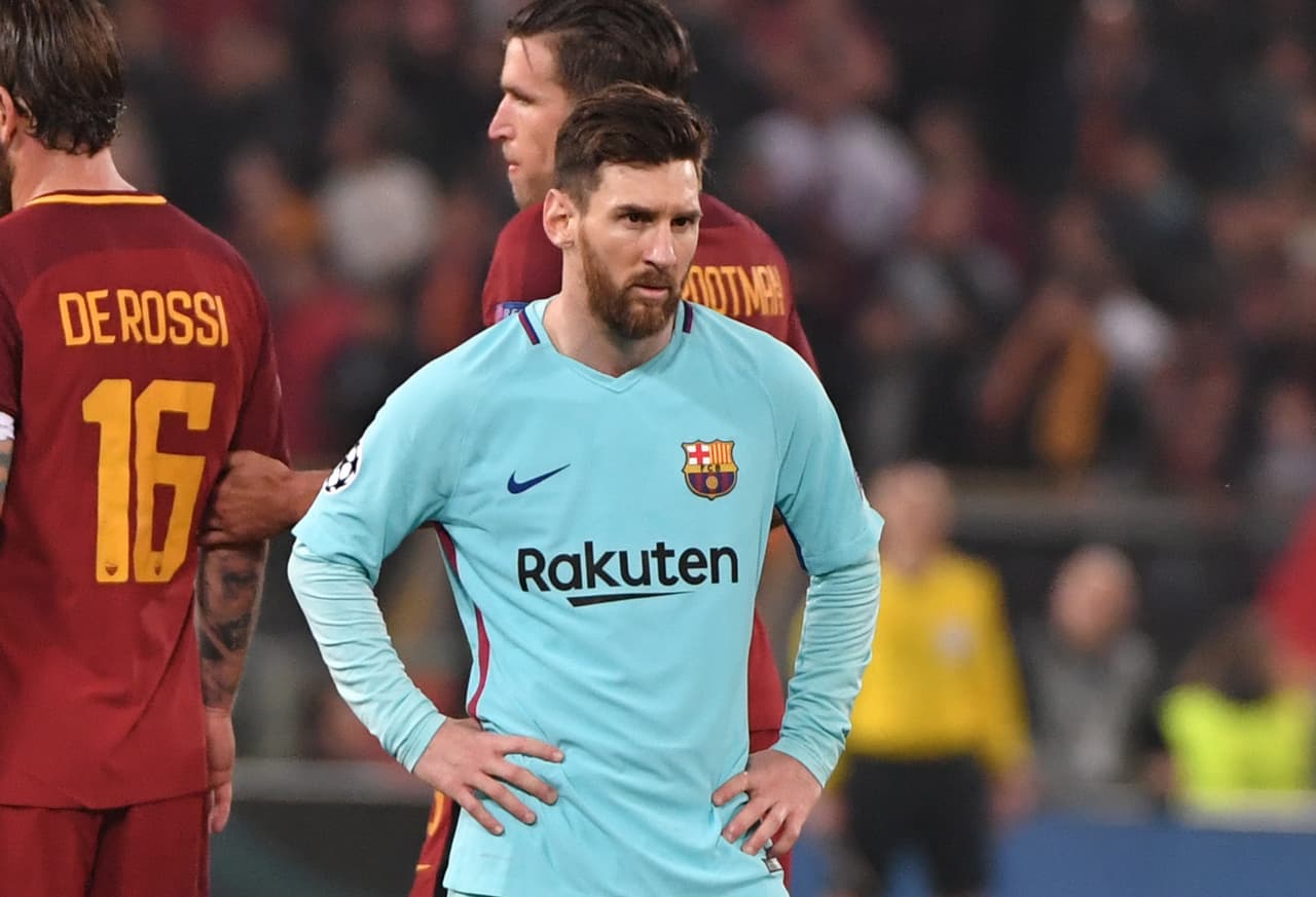 Para muchos analistas este ha sido uno de los peores –sino el peor– partido de Lionel Messi con el F.C. Barcelona, que también tuvo una jornada para el olvido. El crack argentino se robó la atención al no poder liderar a su equipo. Frustrado, con rabia, triste, así fue el rostro de 'La Pulga' en el Olímpico de Roma.