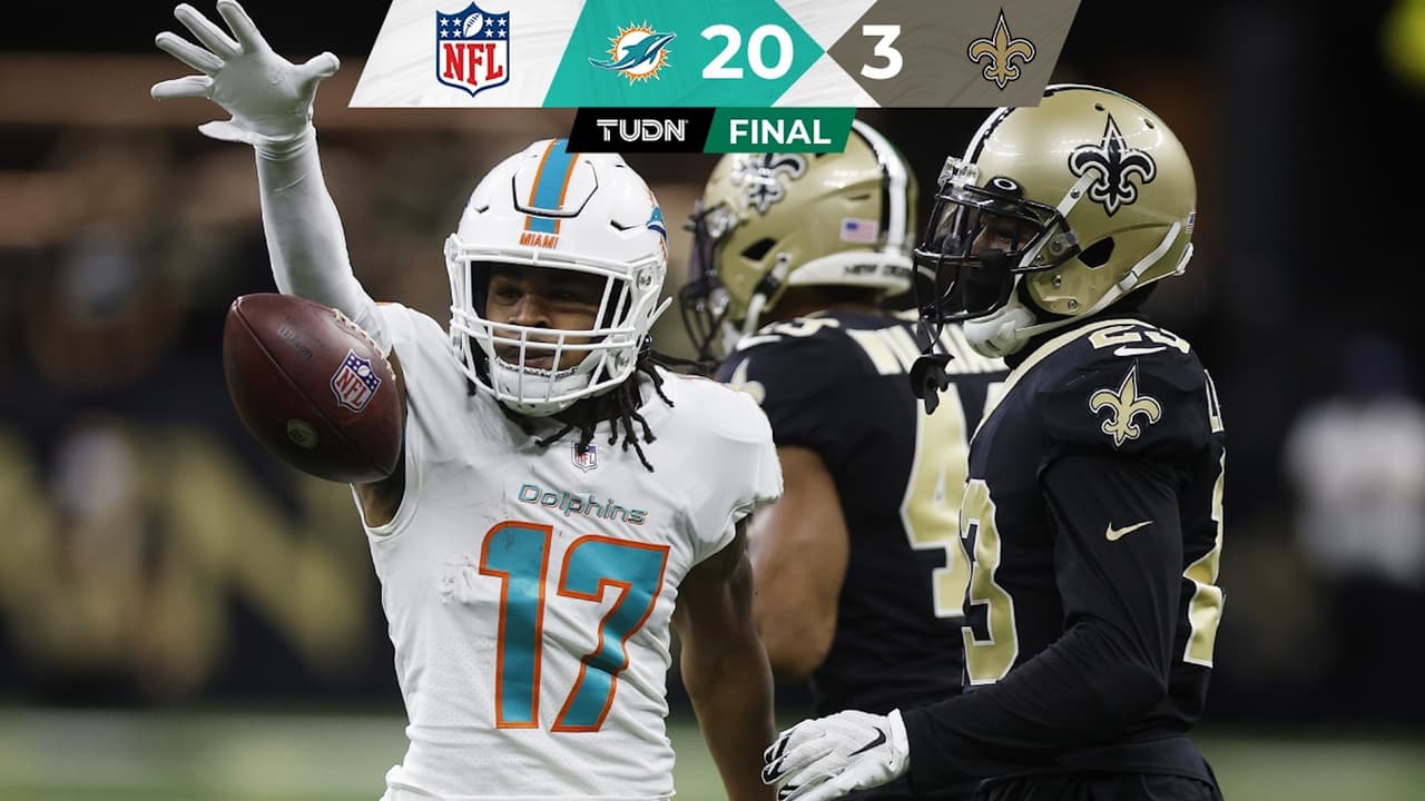 Dolphins frenan a Saints y lucen imparables de cara a Playoffs