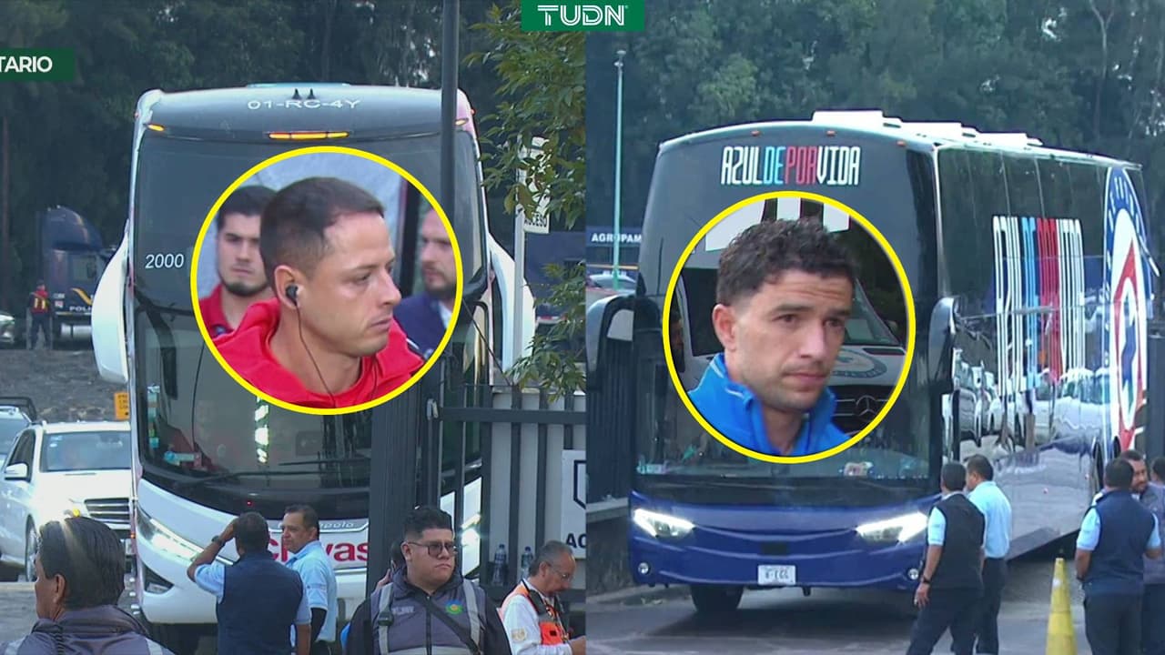 Así llegaron Cruz Azul y Chivas al Estadio Olímpico Universitario