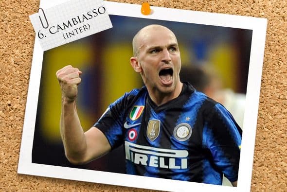 En la zona medular aparece el argentino Esteban Cambiasso.