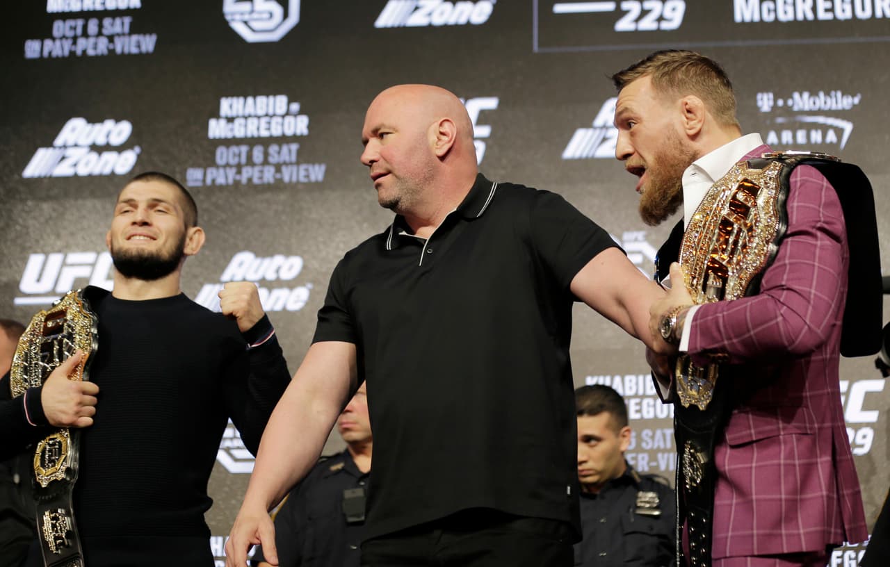 El irlandés Conor McGregor acaparó los reflectores una vez más en la rueda de prensa del UFC 229. Lucía fuera de sí, hambriento por pelear con su rival del 6 de octubre, Khabib Nurmagomedov.