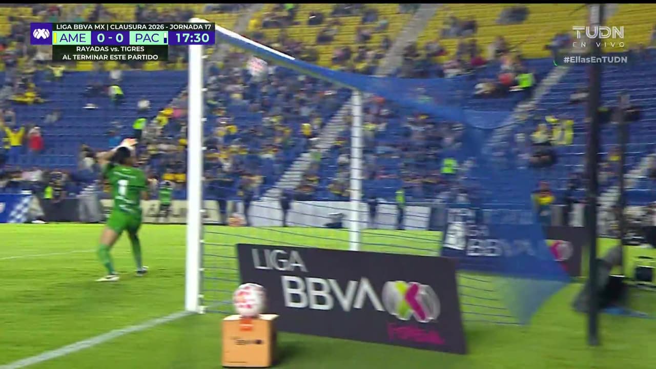 ¿Era gol del América? Tremendo disparo de Irene que pega travesaño y recorre la línea