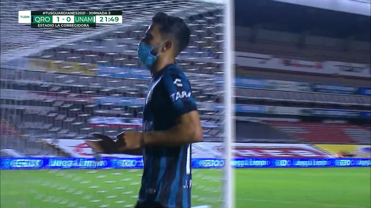 ¡GOL!  anota para Querétaro. José Gurrola