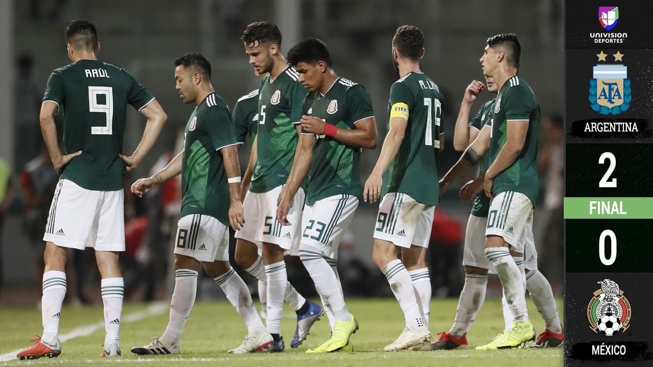 México se muere de nada, no tiene gol y pierde con una tímida Argentina