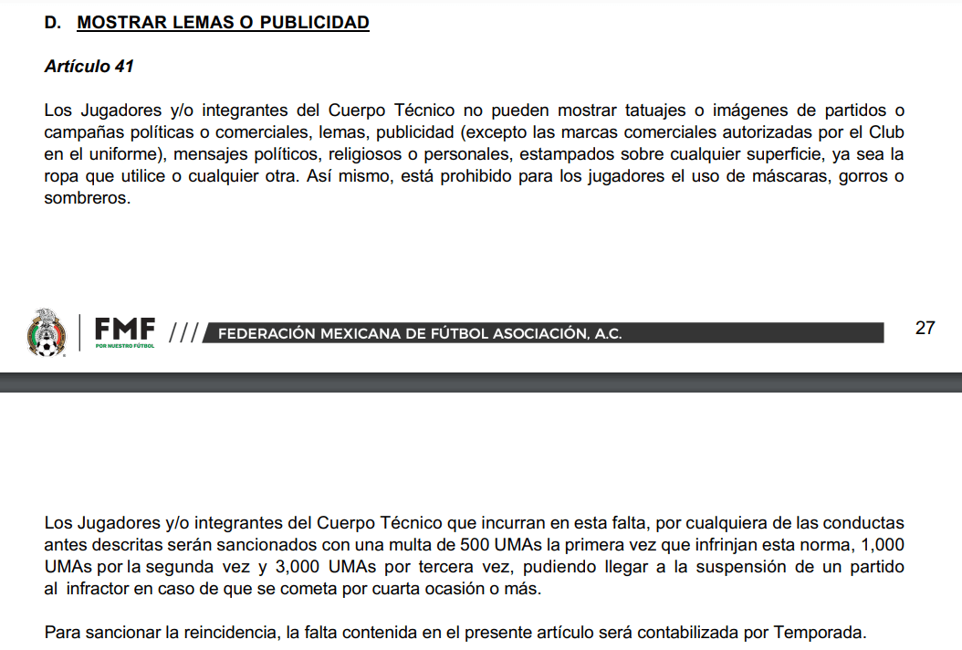 ¿Multa o suspensión? Chino, a expensas de sanción por playera con mensaje