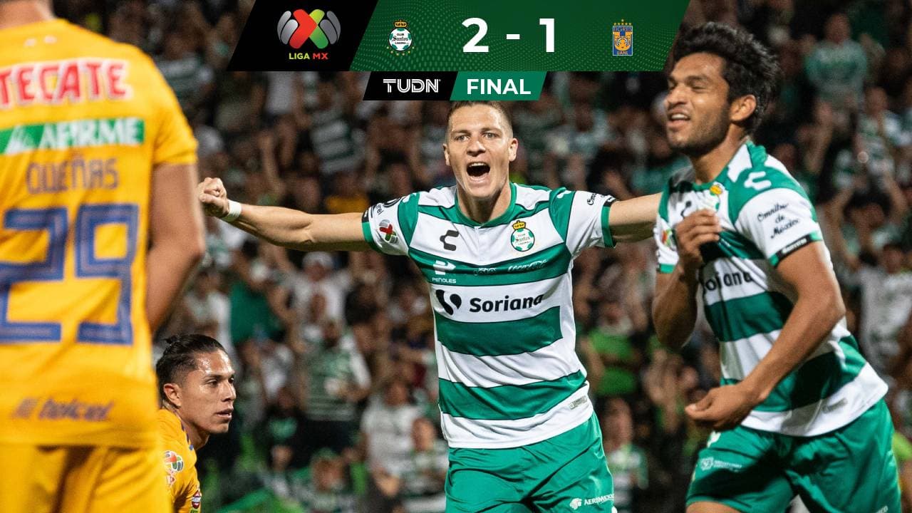 Eduardo Aguirre marcó doblete y Santos venció a Tigres