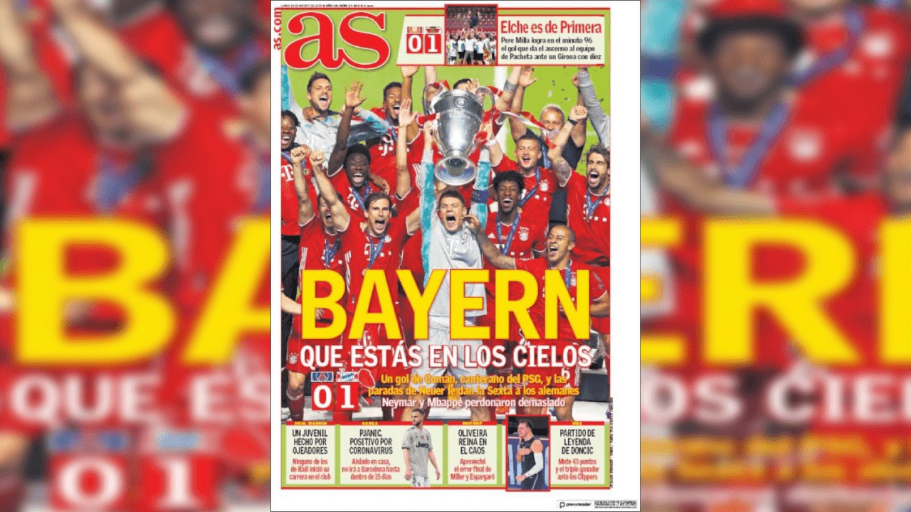 Sexta del Bayern acapara las portadas en la prensa deportiva