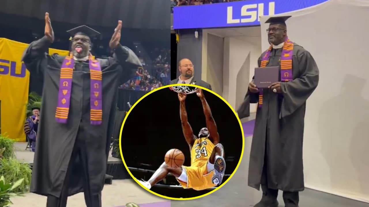 Shaquille O'Neal volvió a la universidad a recibir una maestría por parte de LSU