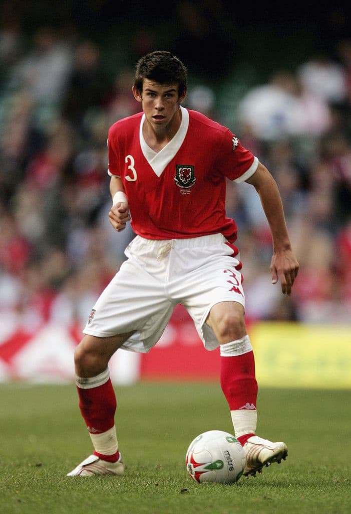 Gareth Bale de Wales siempre tuvo un físico muy delgado.