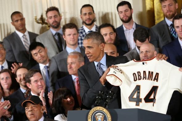 Obama recibió al equipo en la Casa Blanca por tercera vez en cinco años.