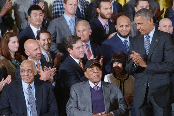 Obama recibió al equipo en la Casa Blanca por tercera vez en cinco años.