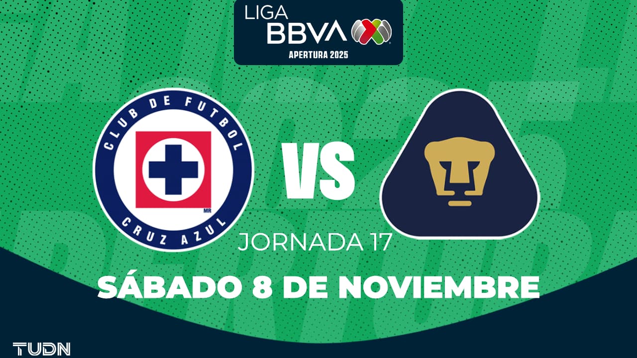 Cruz Azul vs. Pumas: horario y dónde ver el partido de la Jornada 17 del Apertura 2025