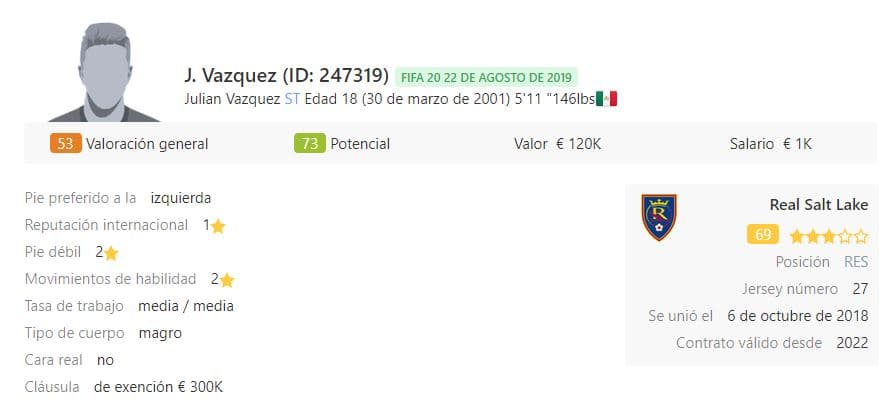 Pagina Sofifa especializada en jugadores del FIFA