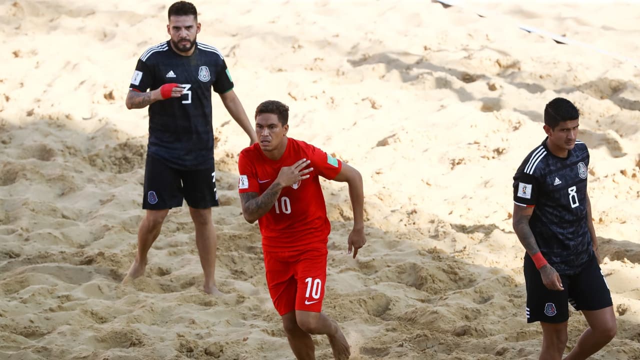 Tahití golea 6-1 a México y los deja prácticamente fuera del Mundial de playa Paraguay 2019.