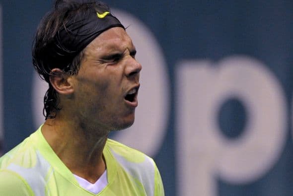 El número uno del mundo estaba frustrado tras haber perdido ante un rival 'a priori' inferior, como es García-López, que ocupa la posición número 53 del ránking mundial.