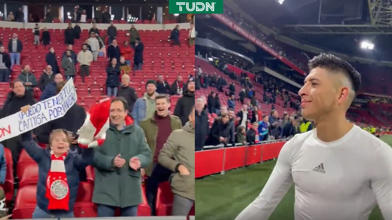 Edson Álvarez regala playera del Ajax a niño y se puso a brincar