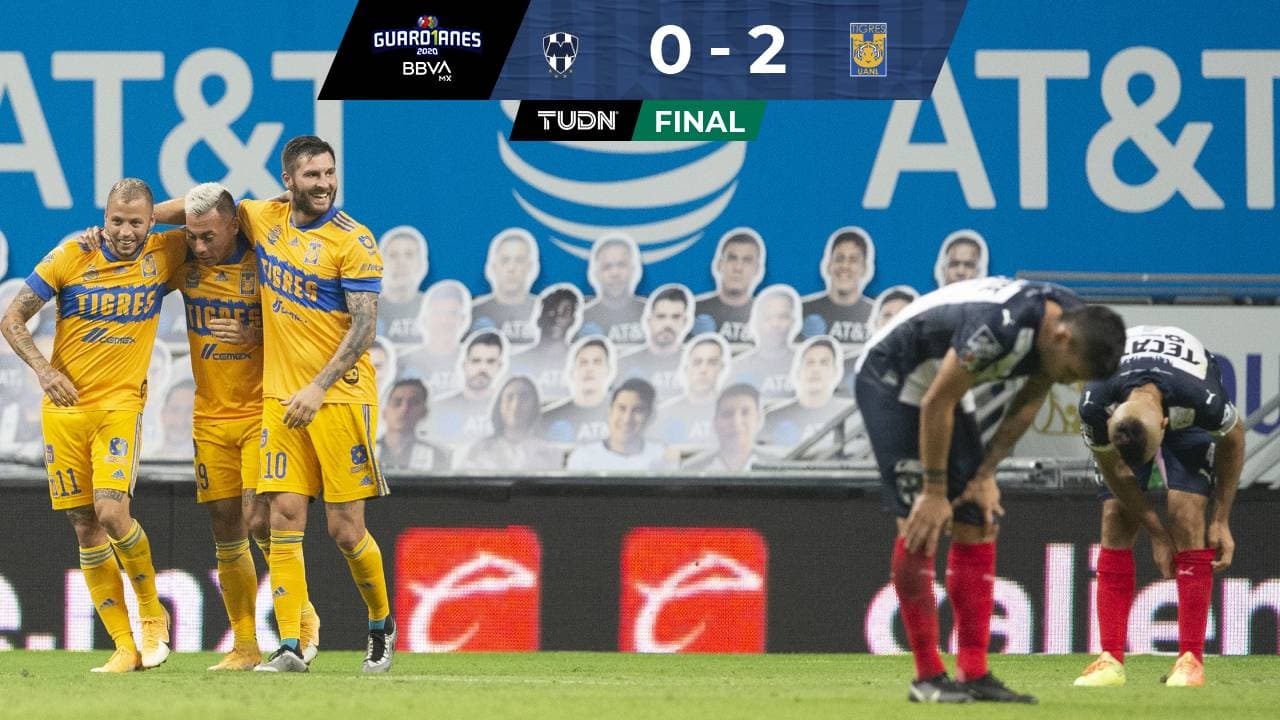 Tigres vence 0-2 a Rayados y se queda con el Clásico Regio