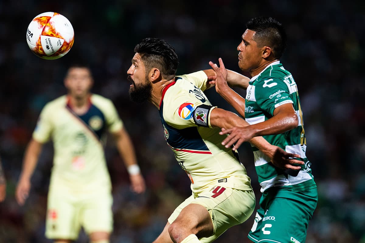 Foto del partido Santos vs America correspondiente a la jornada 16 del torneo Apertura 2018 del la Liga BBVA Bancomer realizado en el estadio TSM. EN LA FOTO: Photo of the Santos vs America match corresponding to the 16th day of the 2018 Apertura tournament of the Liga BBVA Bancomer held at the TSM stadium. IN THE PHOTO: