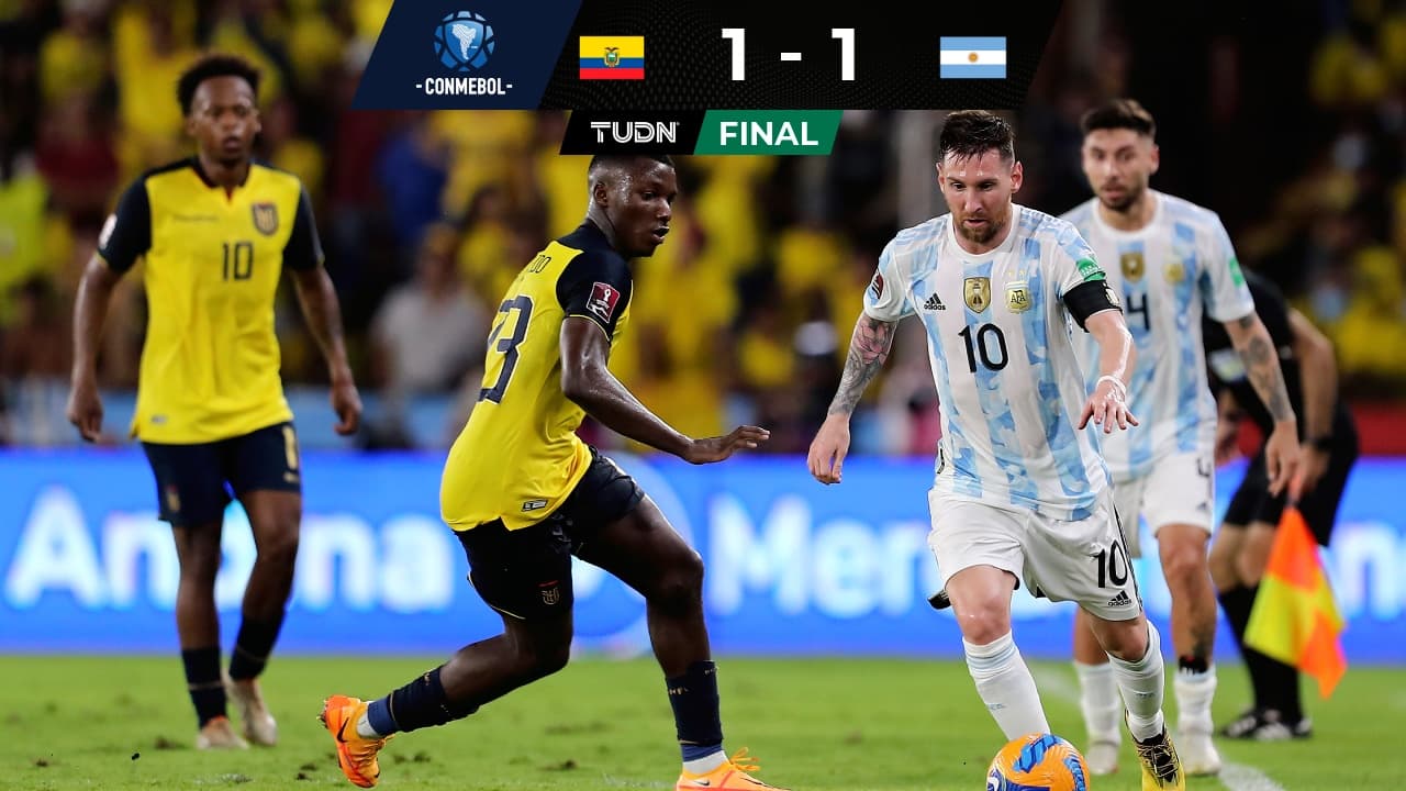Ecuador impide triunfo de la Argentina de Messi en el último minuto