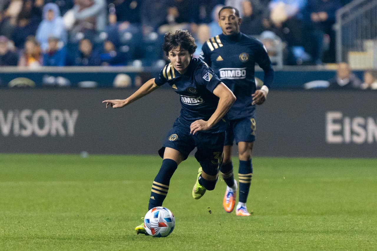 El juvenil Paxten Aaronson marcó uno de los tantos para el equipo local.
<br>