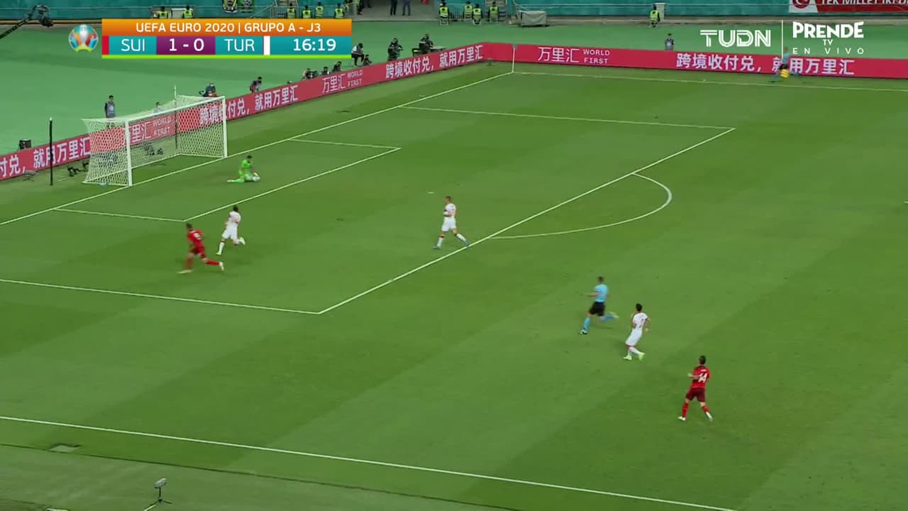 ¡TIRO ATAJADO! disparo por Haris Seferovic.