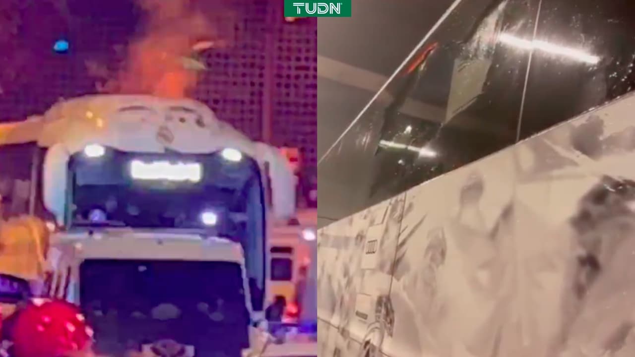 Fans agreden camión del Real Madrid al lanza botellas y otros objetos
