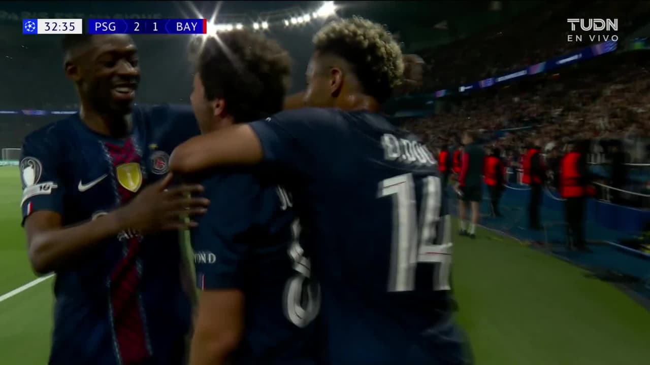 ¡Golazo del PSG! Neves sorprende y remata de cabeza para poner el 2-1