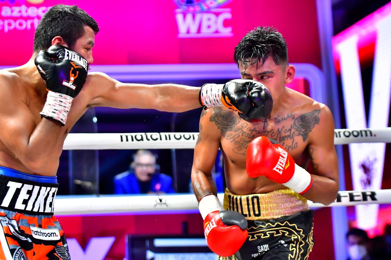 El nicaragüense retuvo el título Supermosca de la Asociación Mundial de Boxeo por decisión unánime. Con tarjetas de 118-110, 116-112 y 117-111, el retador hizo un combate serio, pero no le alcanzó.