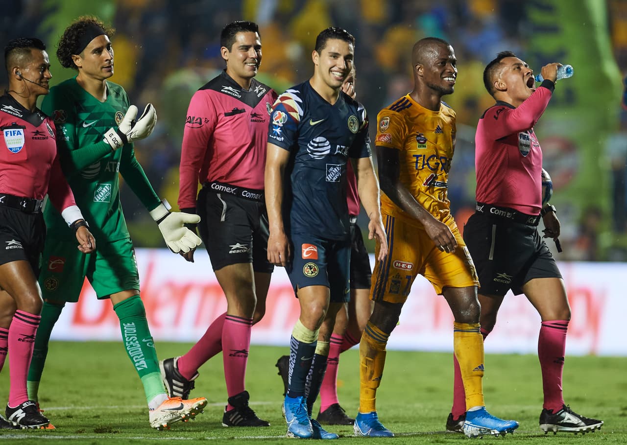 during the game Tigres UANL vs América, corresponding to day 6 of the Torneo Clausura 2019 of the Liga BBVA MX, at Universitario Stadium, on August 24, 2019.
<br>
<br> durante el partido Tigres UANL vs América, correspondiente a la jornada 6 del Torneo Apertura 2019 de la Liga BBVA MX, en el Estadio Universitario, el 24 de Agosto de 2019.