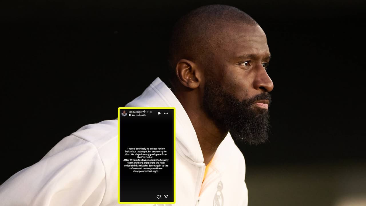 Rüdiger se disculpa con el árbitro de la final de la Copa del Rey