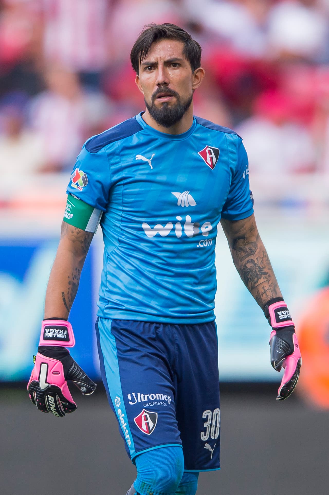 Miguel Ángel Fraga, portero del Atlas, buscó transmitir confianza a los suyos desde el primer momento.