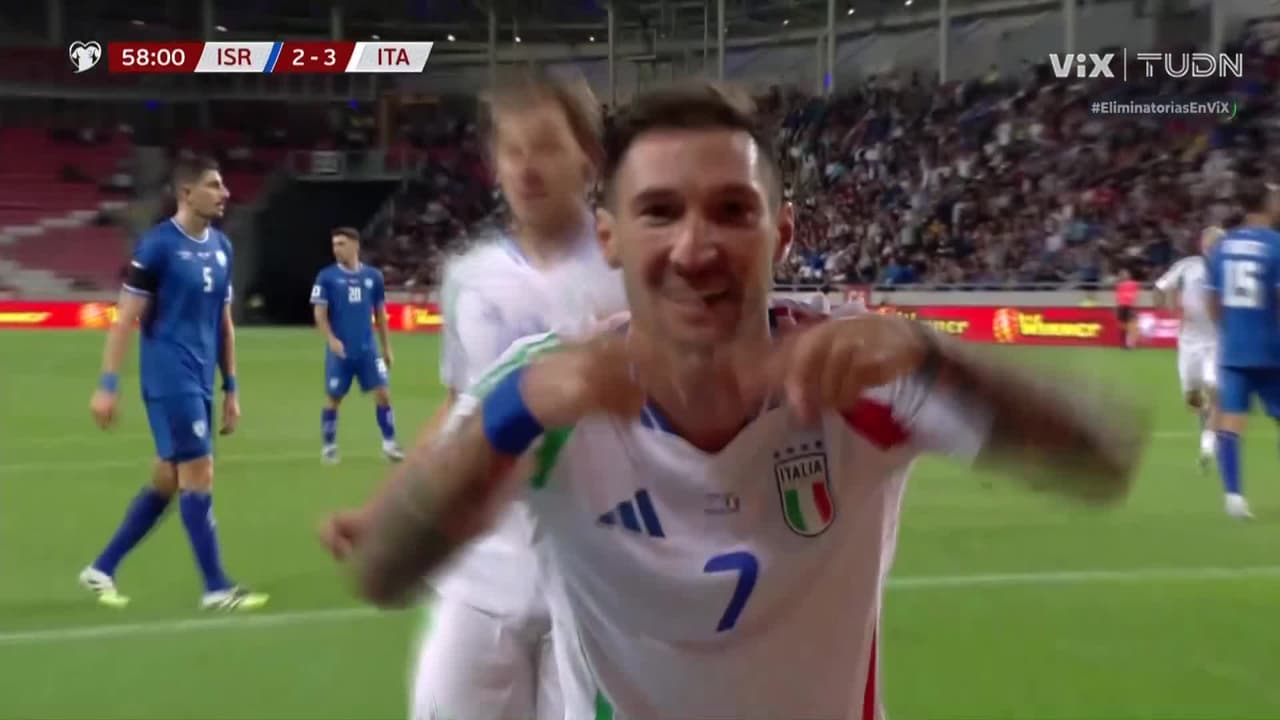 ¡Italia remonta! Jugada desde saque de banda para el 2-3 vs. Israel