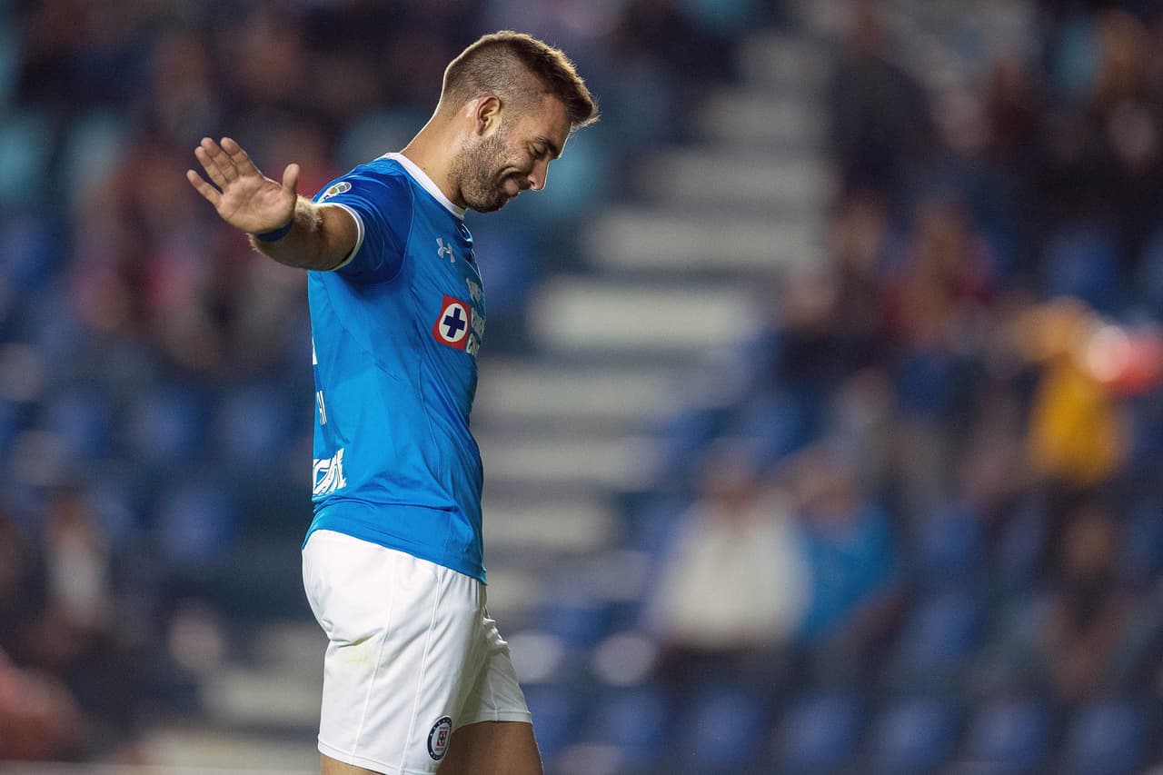 Photo during the match Cruz Azul vs Queretaro corresponding Round 5 Tournament Clausura 2017 Cup MX at Blue Stadium, in the photo Foto durante el partido Cruz Azul vs Queretaro Jornada 5 correspondiente al Torneo Clausura 2017 de la Copa MX en el Estadio Azul, en la foto: Martin Cauteruccio Cruz Azul 22/02/2017/MEXSPORT/Javier Ramirez