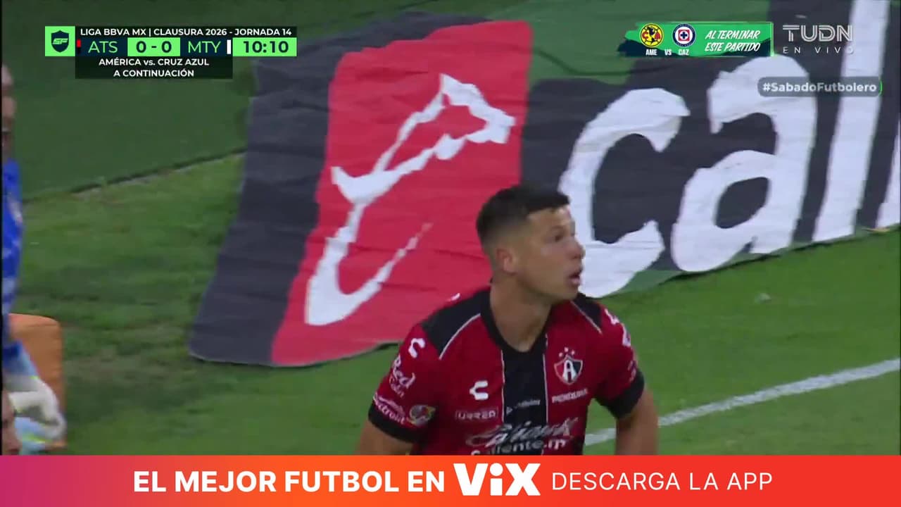 ¡Doble jugada de peligro de Rayados y Atlas se salva del primero de la visita!
