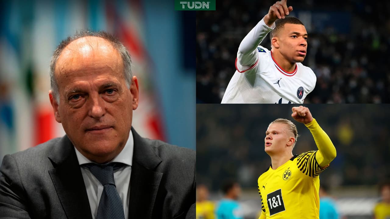Tebas asegura que: “Real Madrid se va a hacer de Mbappé y Haaland”